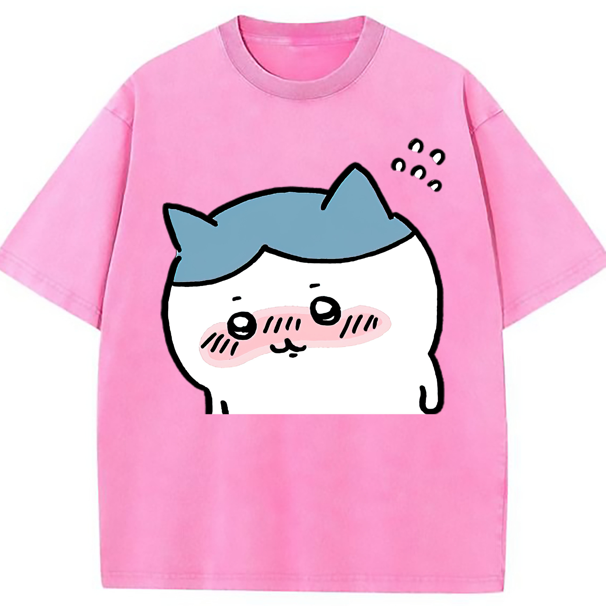 （画像用） ちいかわ ハチワレ Chii-kawa hachiware 綿100% ヴィンテージ風 半袖Tシャツ（フロントプリント）